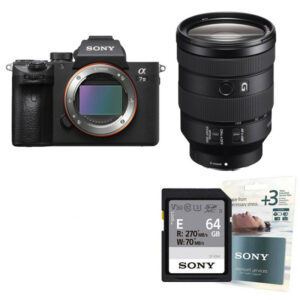 SONY ALPHA 7 III + FE 24-105 mm f/4 G OSS + SD 64Go V30 + Extension de garantie +3 ans Sony