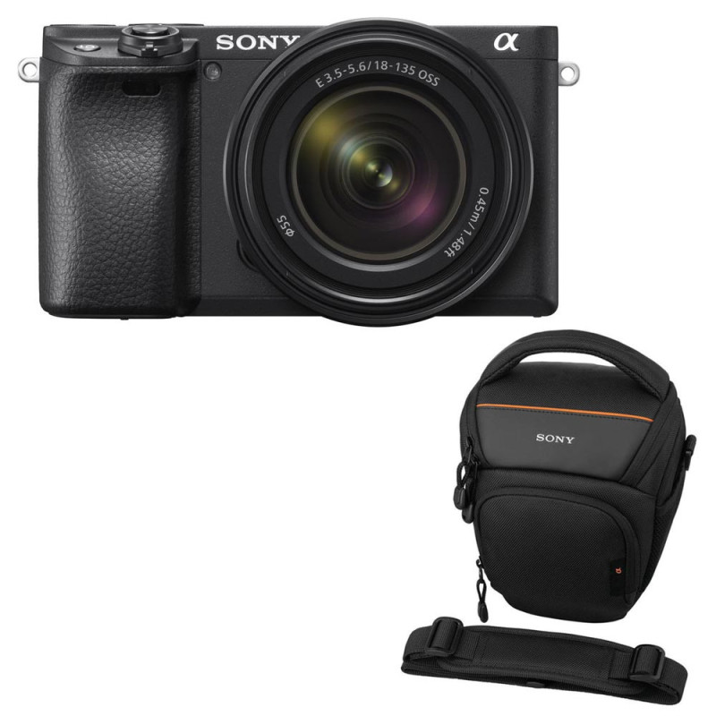Kit Sony Alpha 6400 avec objectif 18-135 mm et housse LCS-AMB